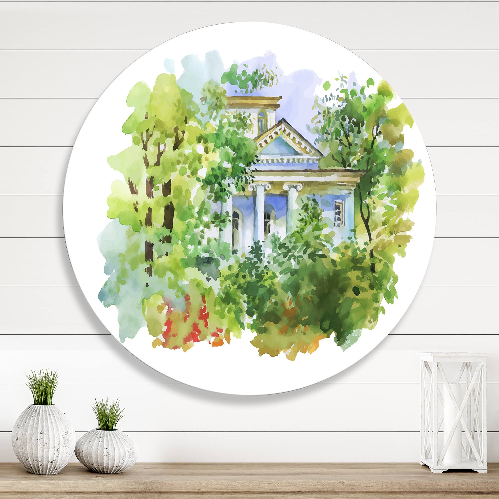 Designart - White House In The Woods